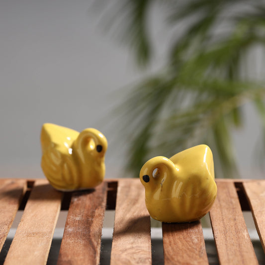 Swan - Handcrafted Ceramic Toys (Set of 2)