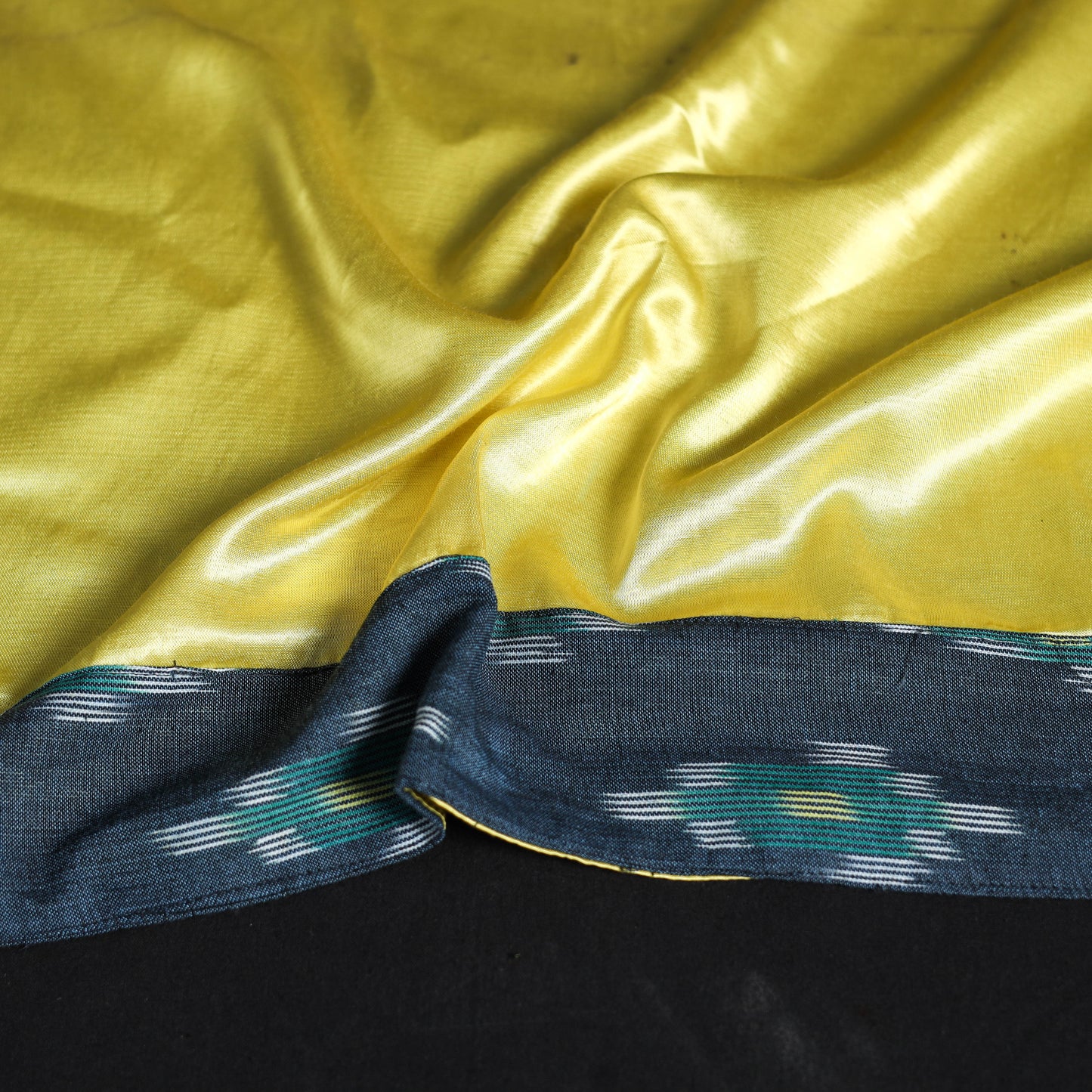 Yellow Plain Mashru Silk Blouse Piece