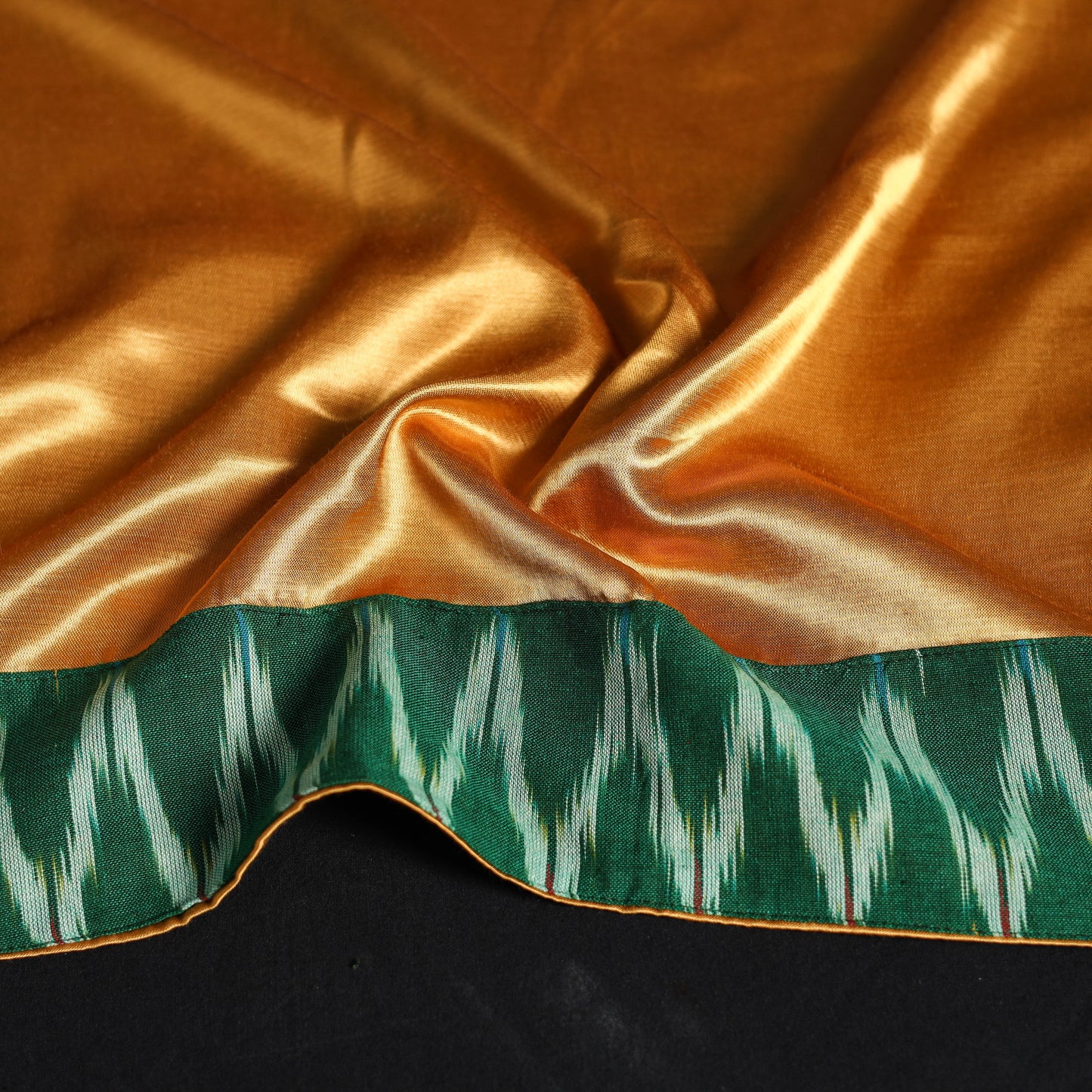 Yellow Plain Mashru Silk Blouse Piece