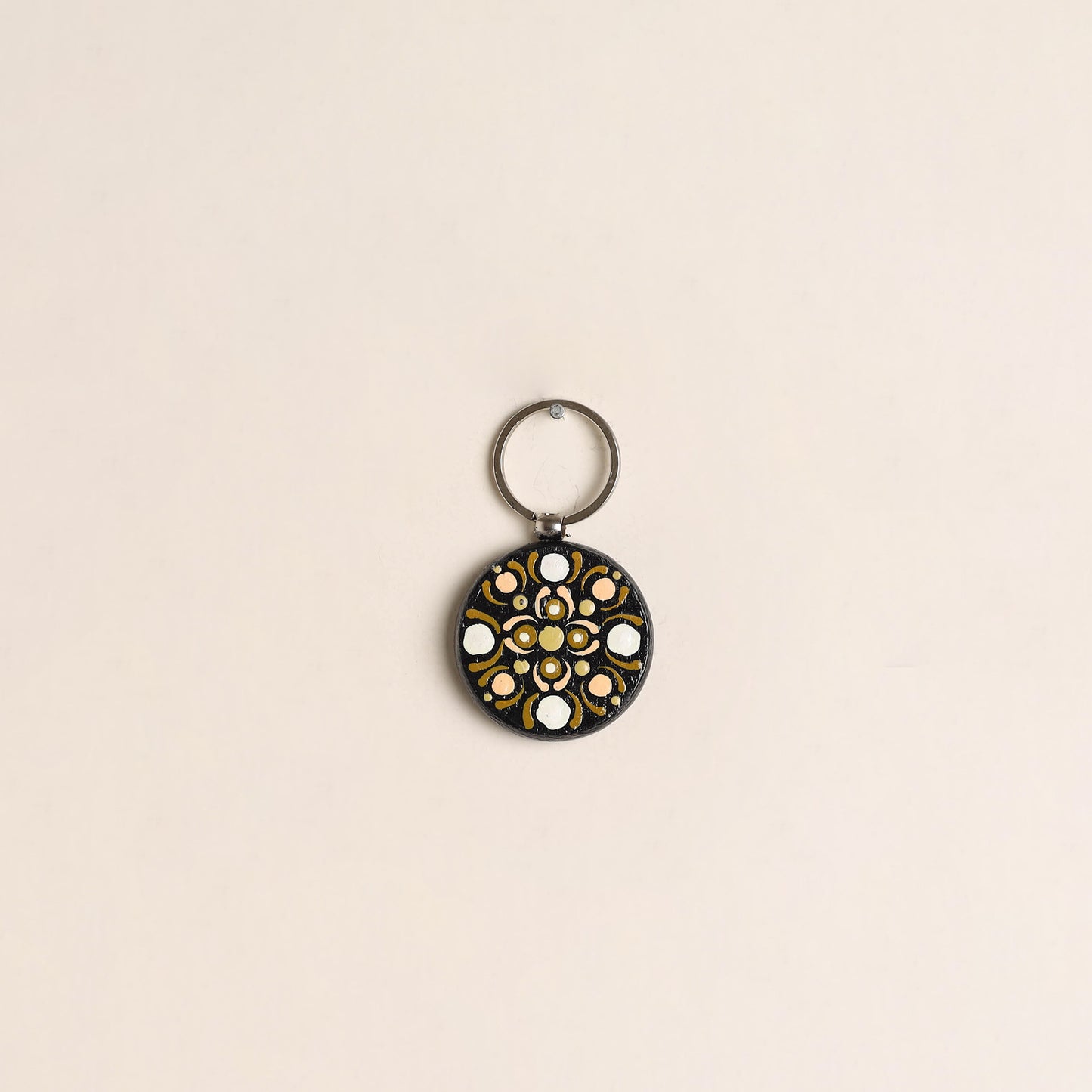 Handpainted Mandala Art Wooden Keychain 94