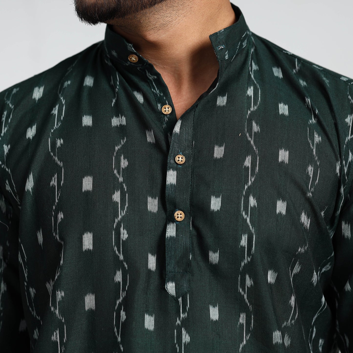 Buy Sambalpuri Ikat Weave Cotton Men Long Kurta Online at iTokri.com