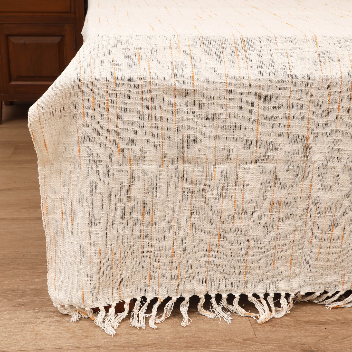 Bijnor Pure Handloom Cotton Double Bed Sheet (108 x 90 in) 06