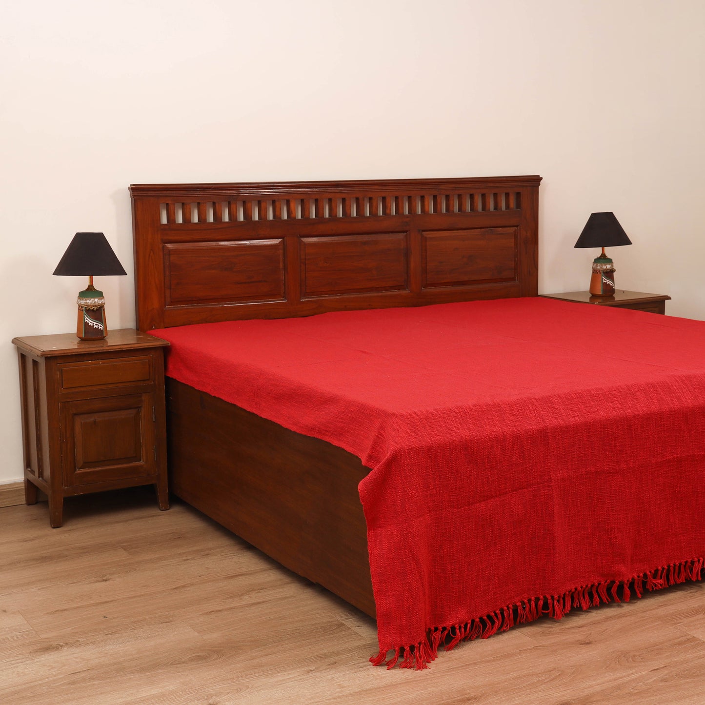 Bijnor Pure Handloom Cotton Double Bed Sheet (108 x 90 in) 07