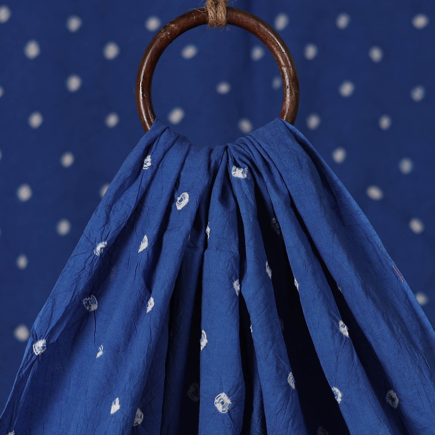 Blue - Kutch Bandhani Tie-Dye Pure Mul Cotton Fabric 02