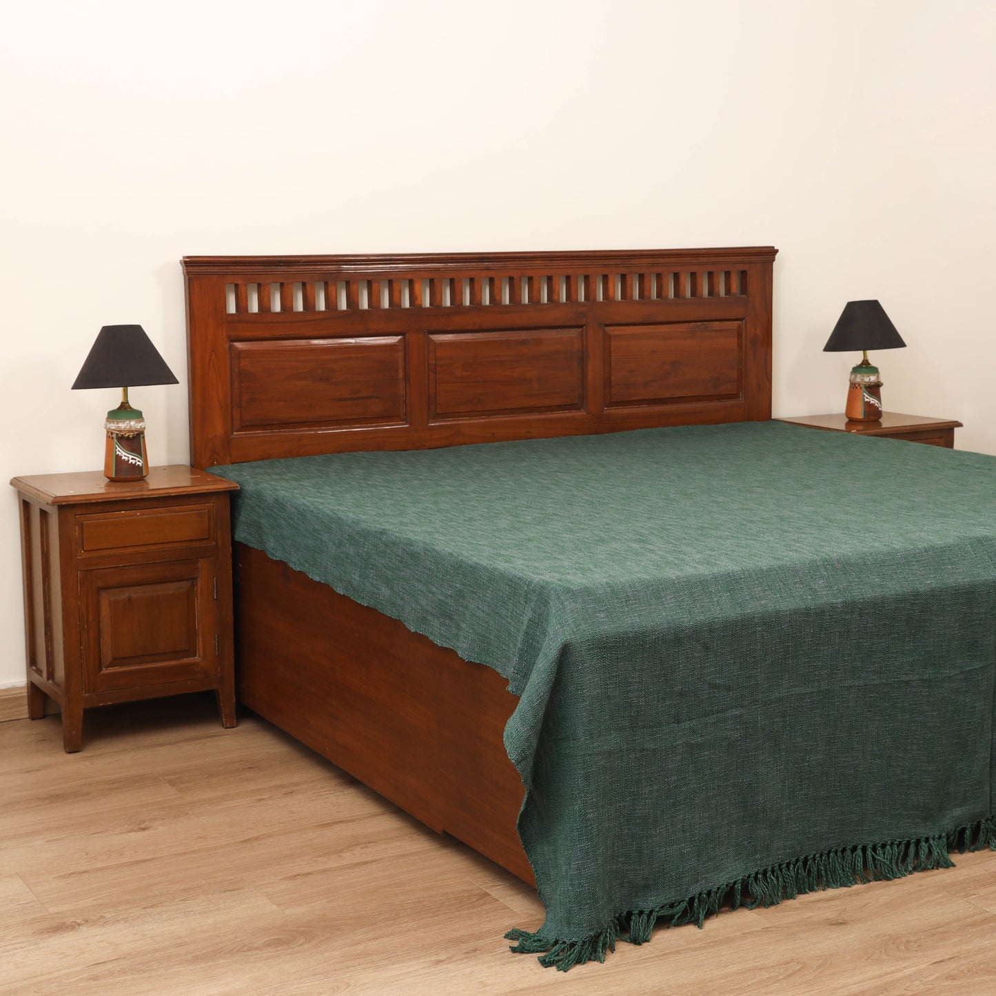 Bijnor Pure Handloom Cotton Double Bed Sheet (108 x 90 in) 10