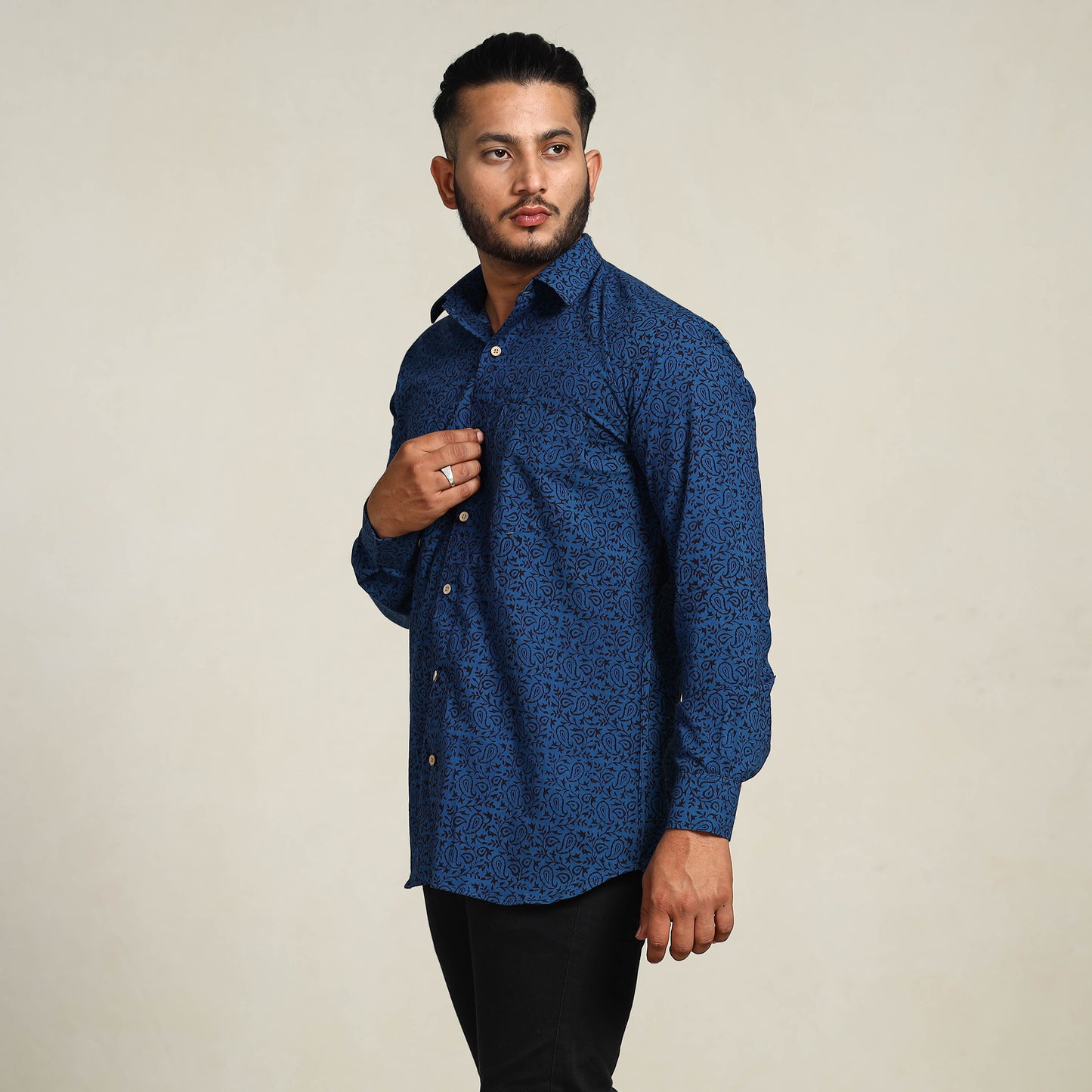 Block printed men shirt