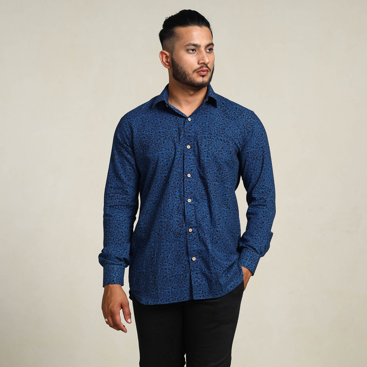 Block printed men shirt