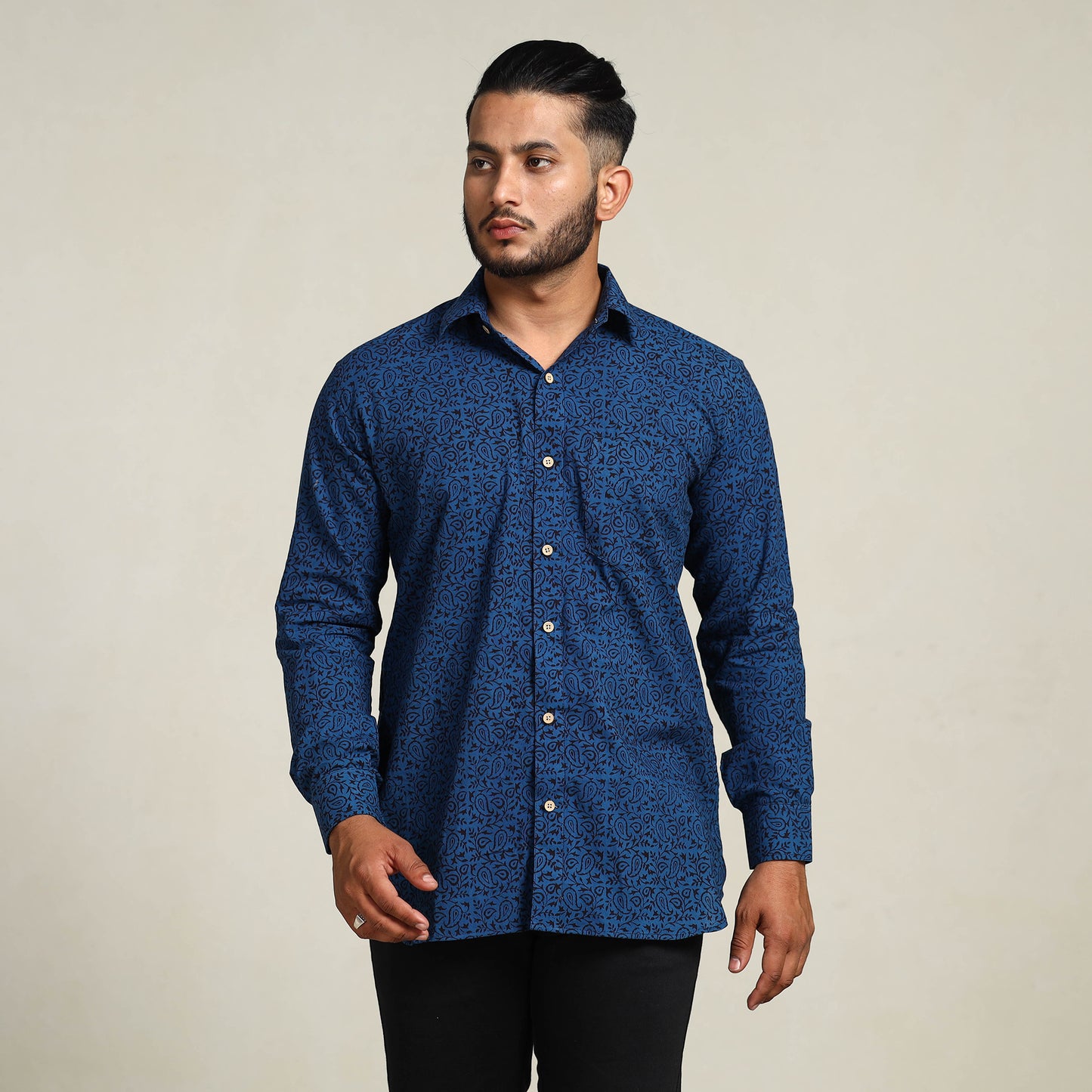 Block printed men shirt