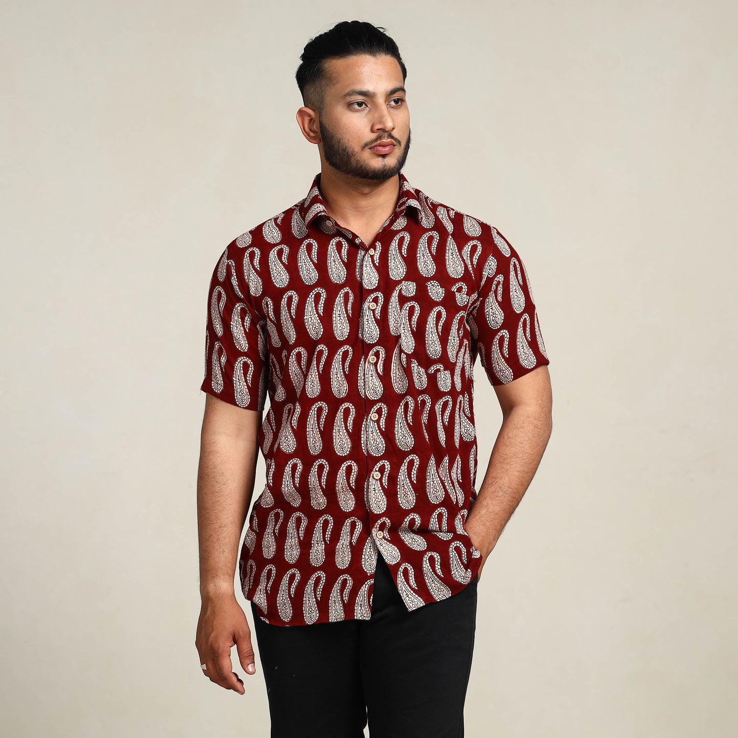Block Printed men shirt