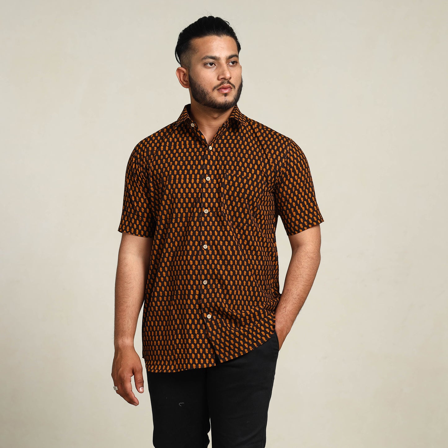 Block Printed men shirt
