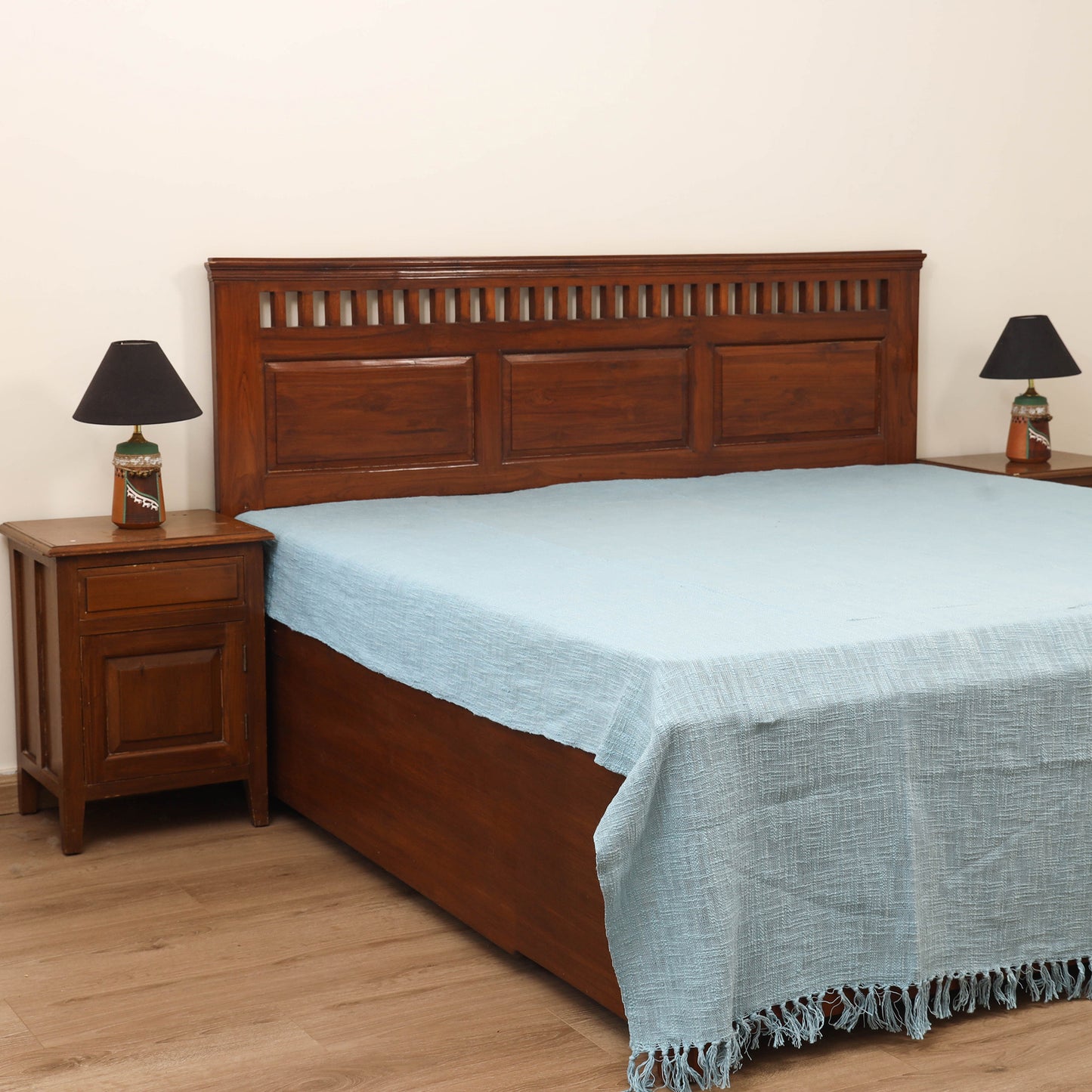 Bijnor Pure Handloom Cotton Double Bed Sheet (108 x 90 in) 20