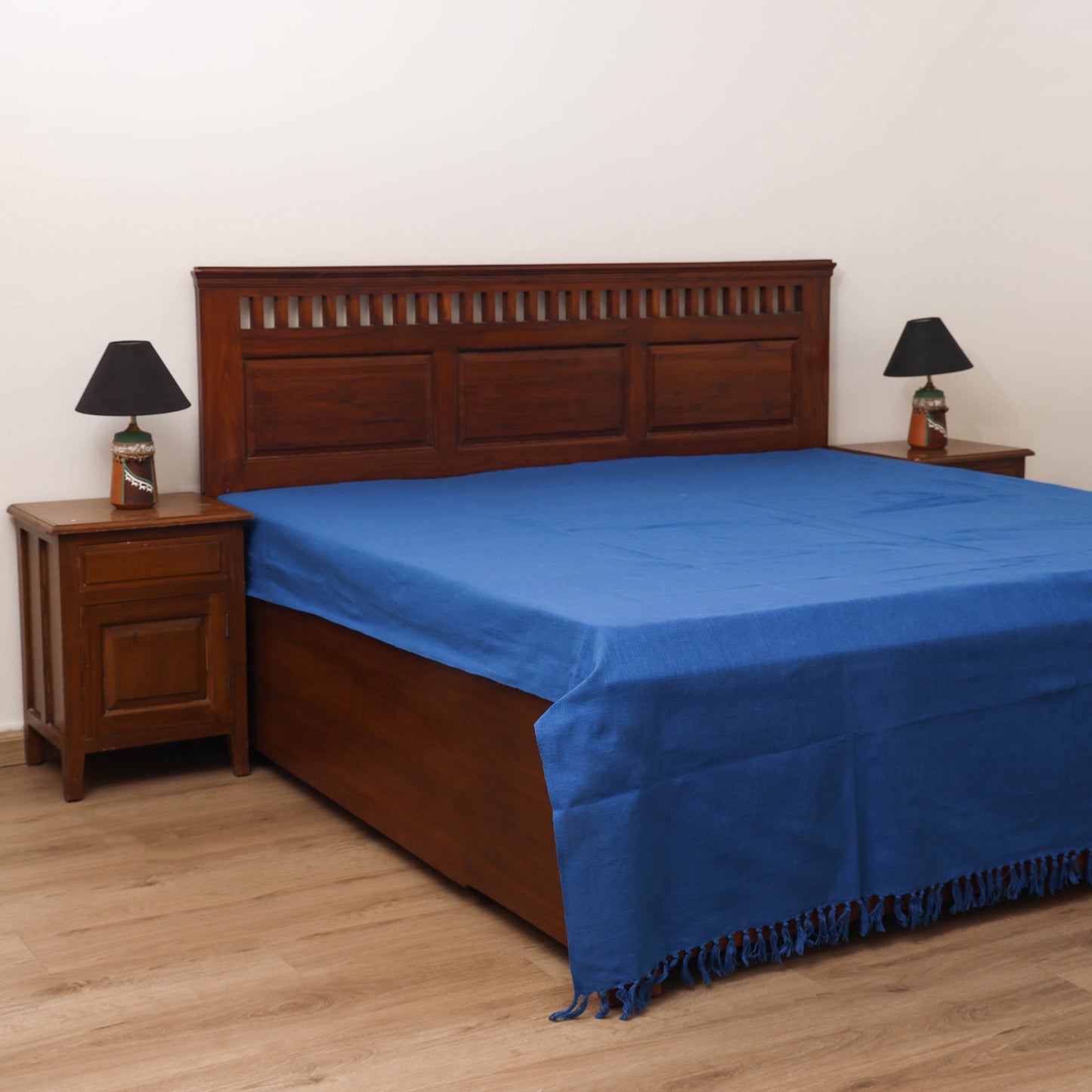 Bijnor Pure Handloom Cotton Double Bed Sheet (108 x 90 in) 33