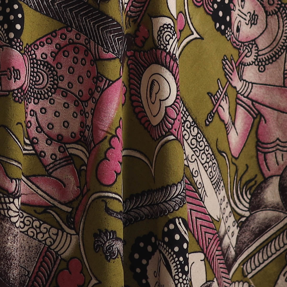 multicolor - Kalamkari Printed Cotton Fabric 02