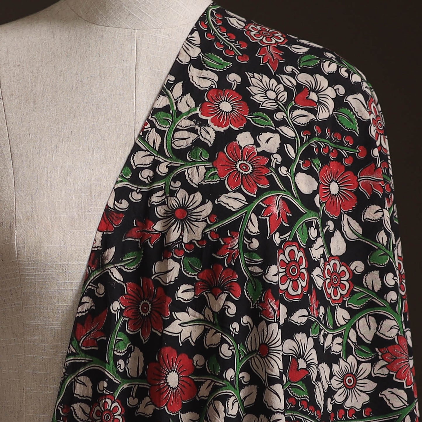 Multicolor - Kalamkari Printed Cotton Fabric 06