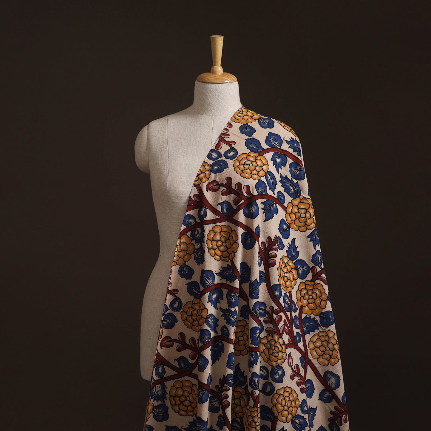 Multicolor - Kalamkari Printed Cotton Fabric 12