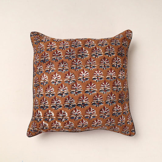 Bagru Block Printed Cotton Cushion Cover (16 x 16 in)
