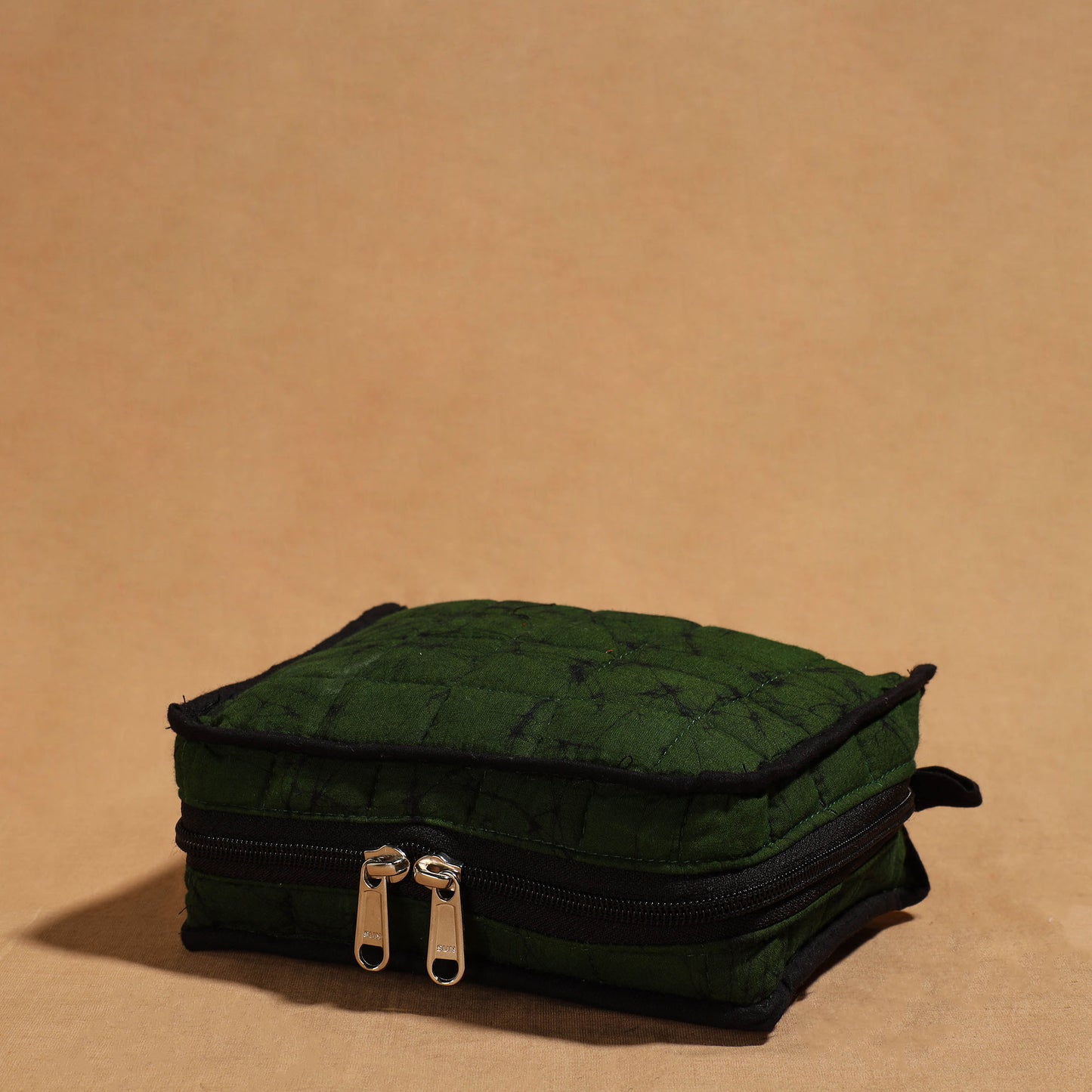 Green Handmade 4 Pockets Cotton Jewelry Bag 24
