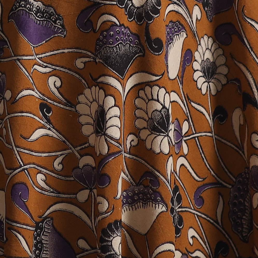 Brown - Kalamkari Printed Cotton Fabric 22