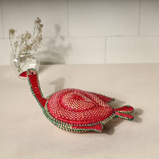 Handmade Sikki Grass Peacock Decorative Multipurpose Box