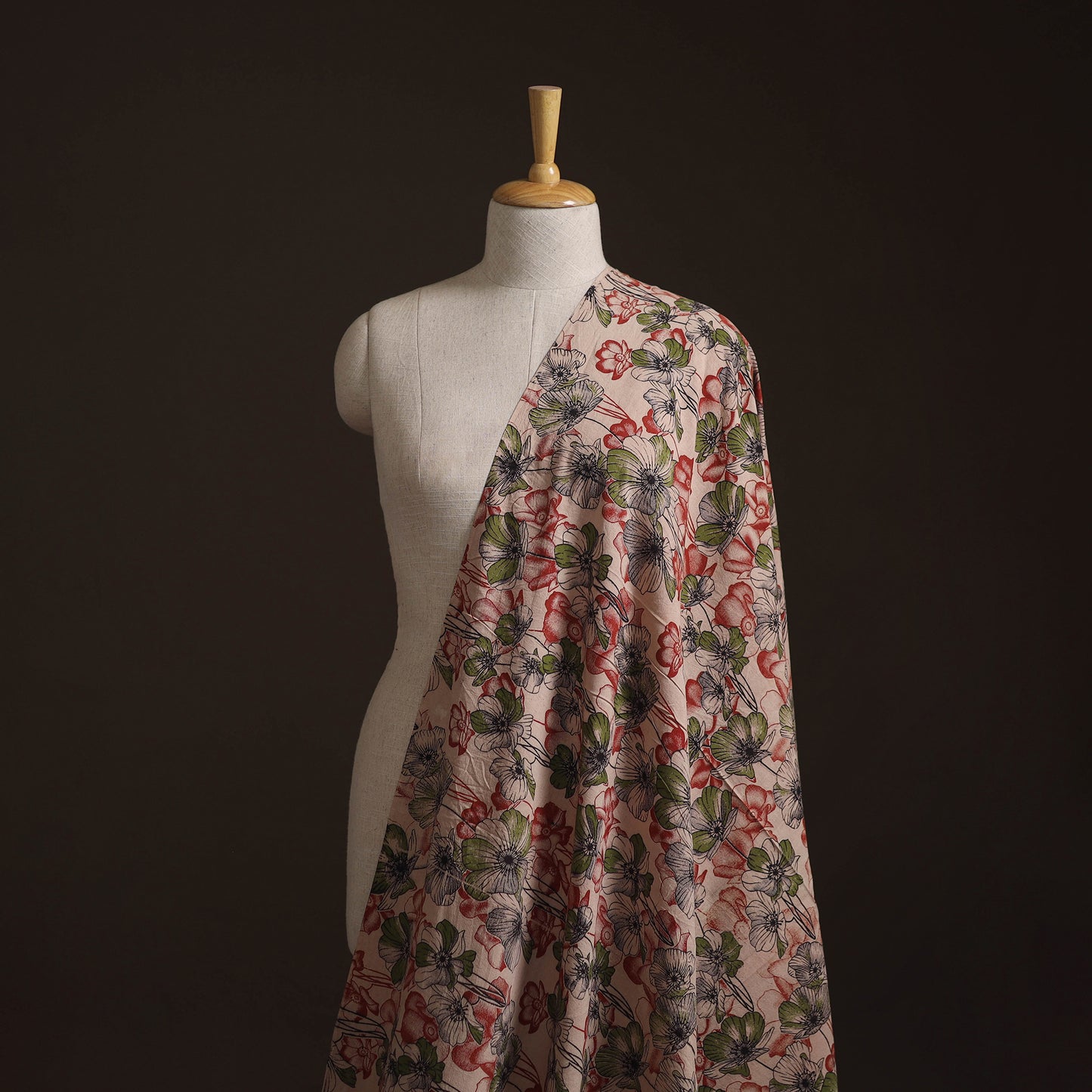Multicolor - Kalamkari Printed Cotton Fabric 06