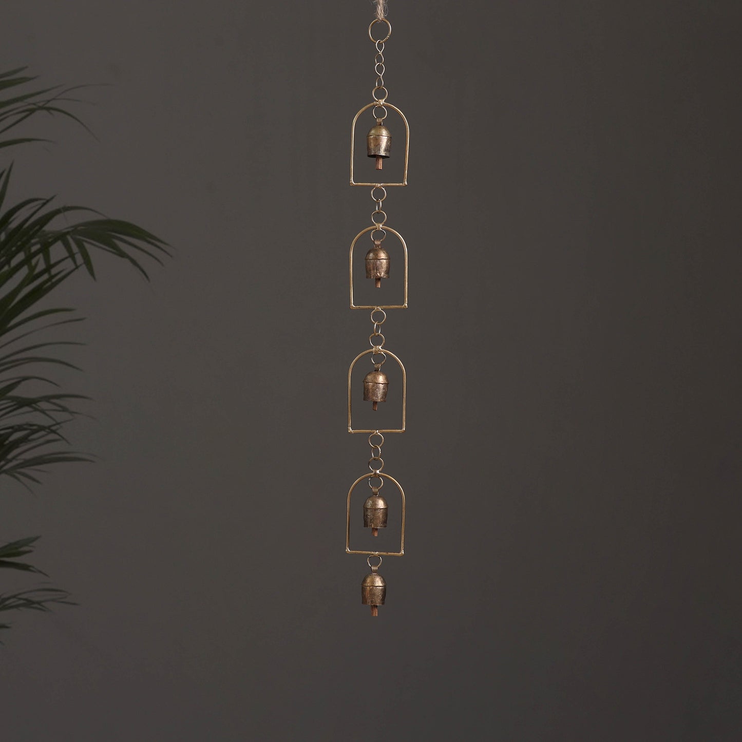 Home - Kutch Copper Coated 5 Bells Wind Chimes 13
