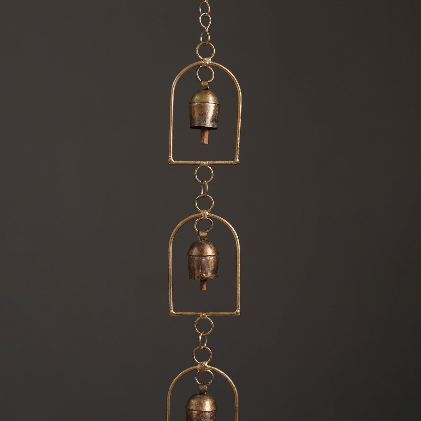 Home - Kutch Copper Coated 5 Bells Wind Chimes 13