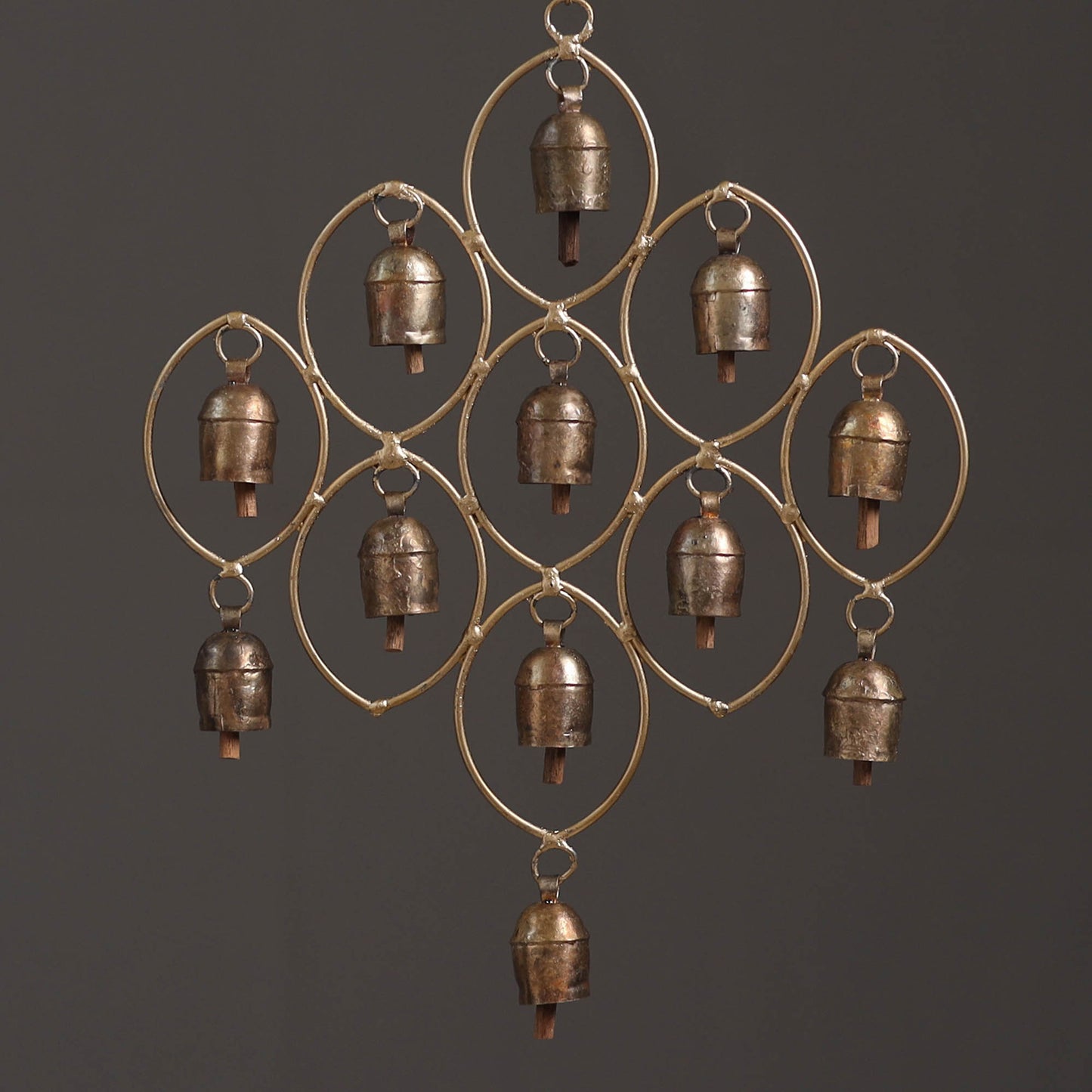 Jhoomer - Kutch Copper Coated 12 Bells Wind Chimes 15