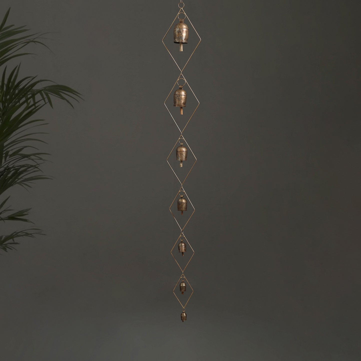 Diamond - Kutch Copper Coated 7 Bells Wind Chimes 16