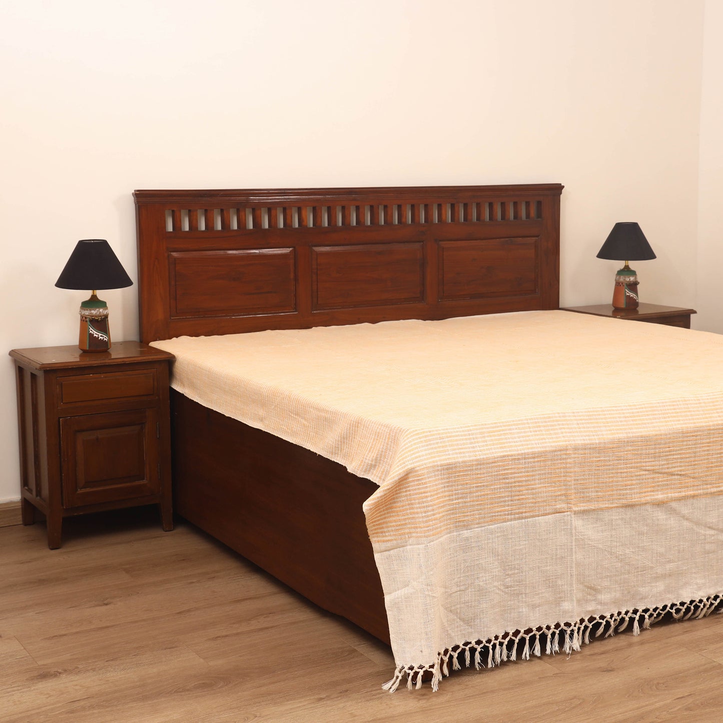 Bijnor Pure Handloom Cotton Double Bed Sheet (108 x 90 in) 41