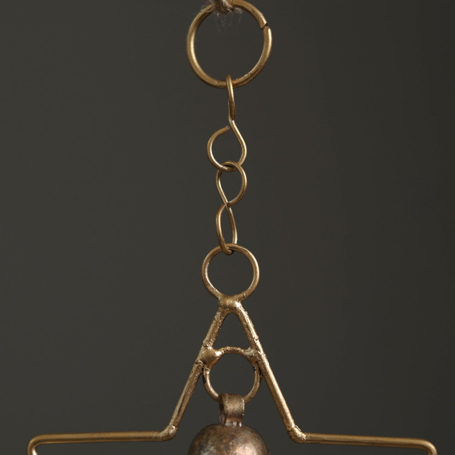 Star - Kutch Copper Coated 2 Bells Wind Chimes 23