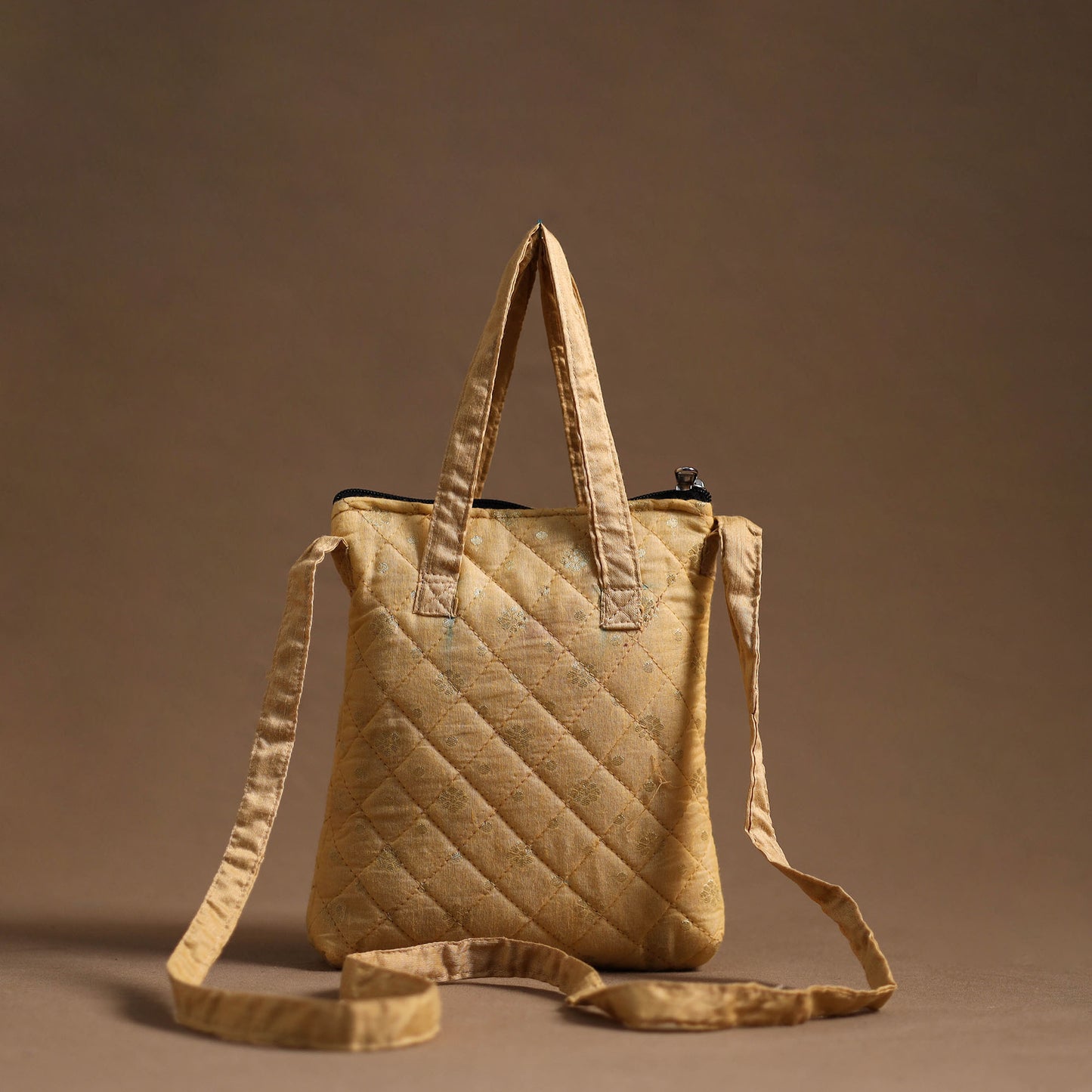 Handcrafted Quilted Silk Sling Bag 03 Online at iTokri.com