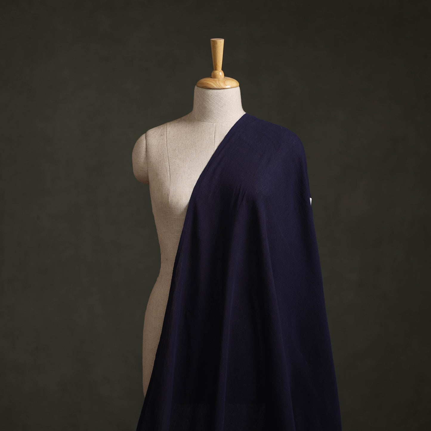 Blue - Kutch Organic Kala Cotton Handwoven Fabric 04
