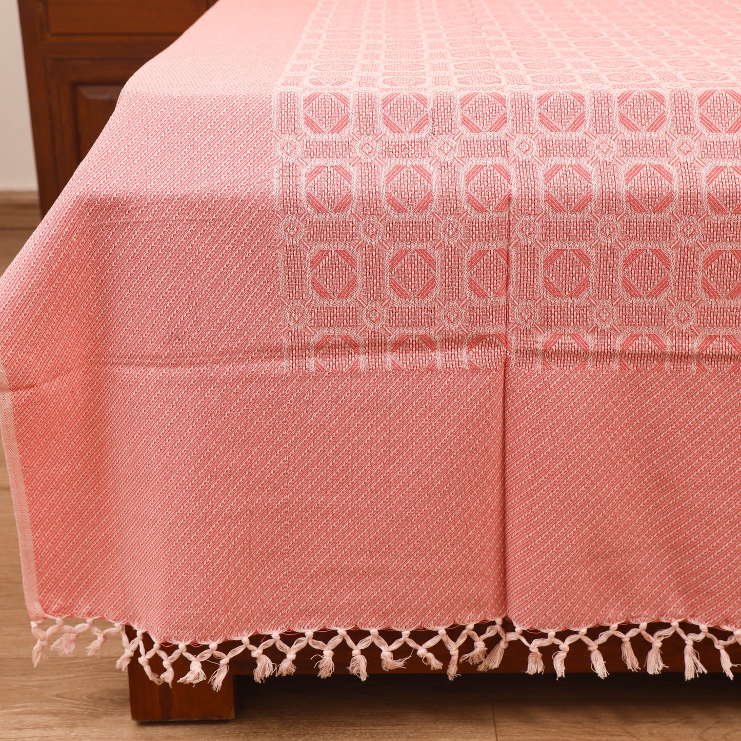 Bijnor Pure Handloom Cotton Double Bed Sheet (96 x 76 in) 57