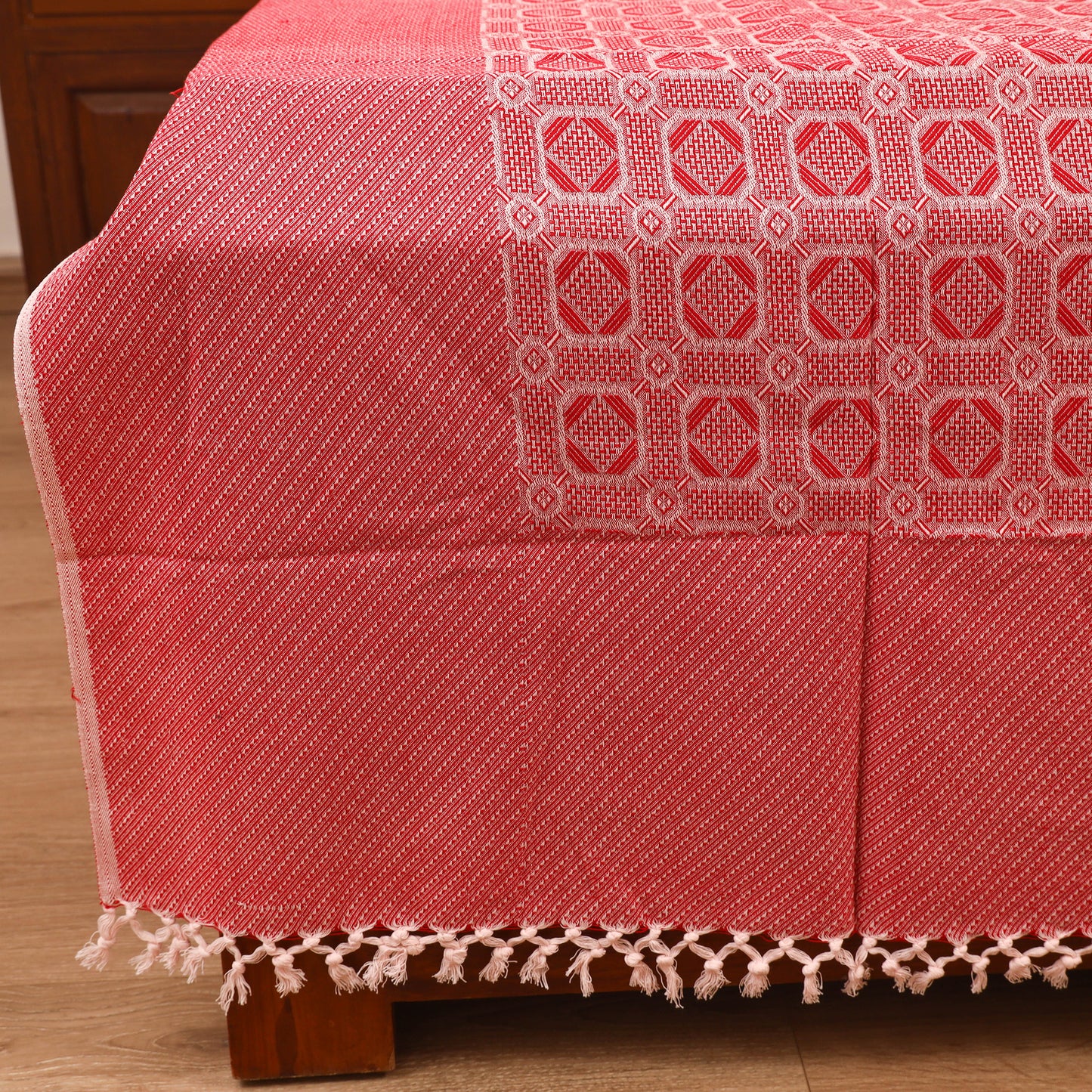 Bijnor Pure Handloom Cotton Double Bed Sheet (96 x 76 in) 59