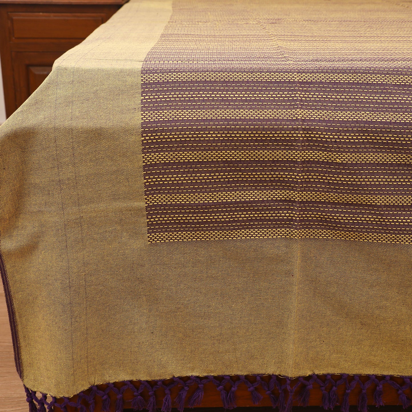 Bijnor Pure Handloom Cotton Double Bed Sheet (96 x 76 in) 63