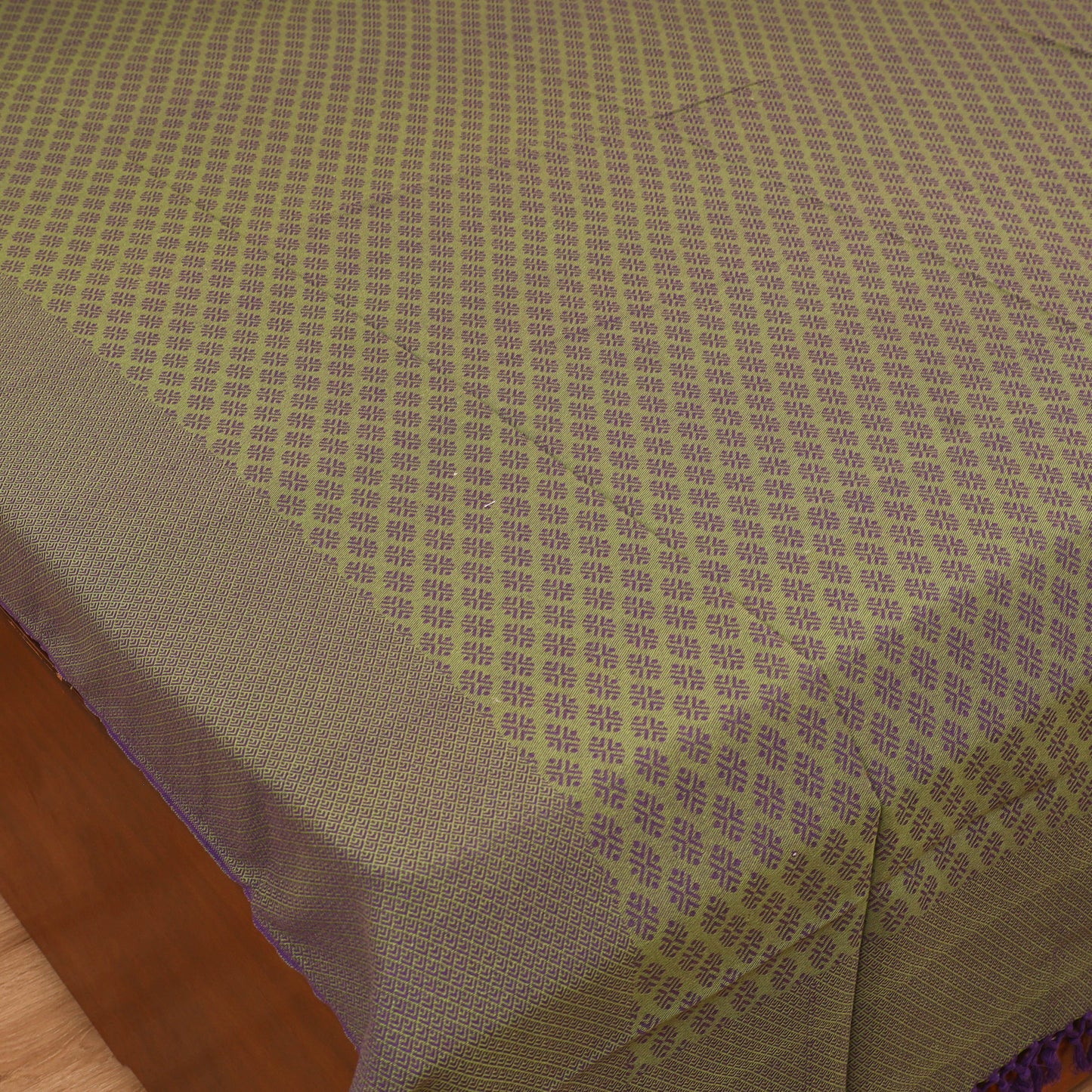 Bijnor Pure Handloom Cotton Double Bed Sheet (96 x 76 in) 65