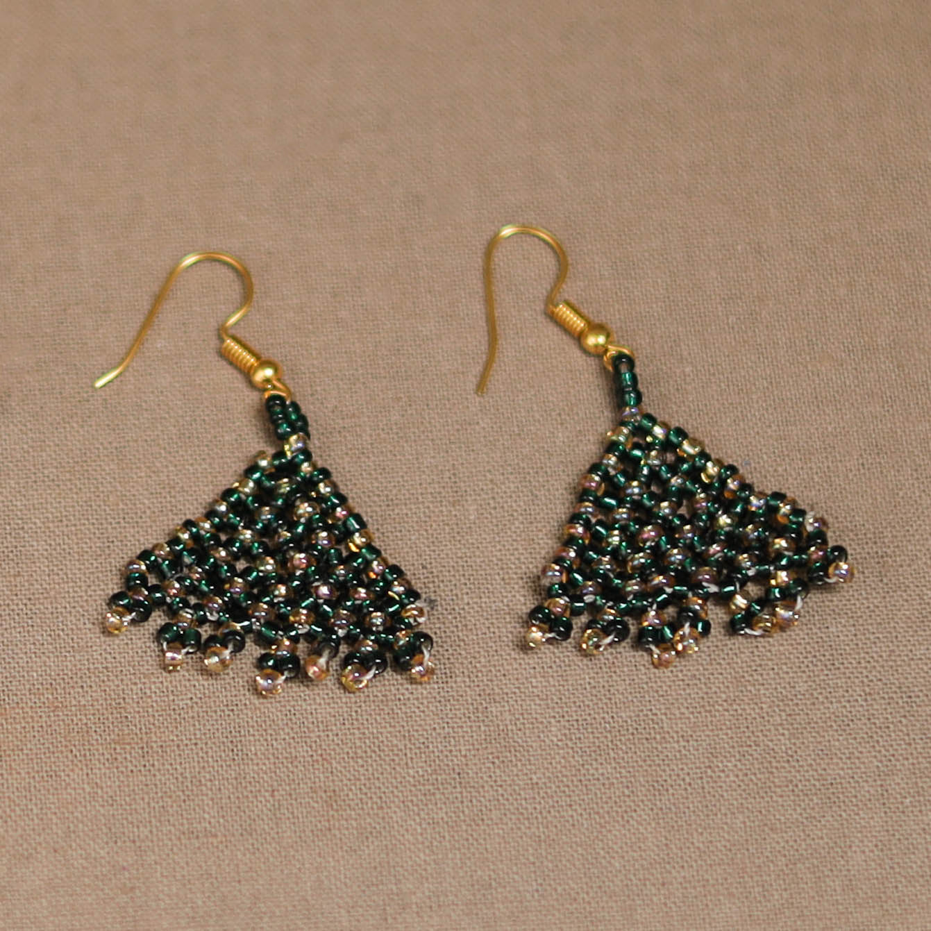 Green - Handmade Beadwork Jaali Necklace Set 82