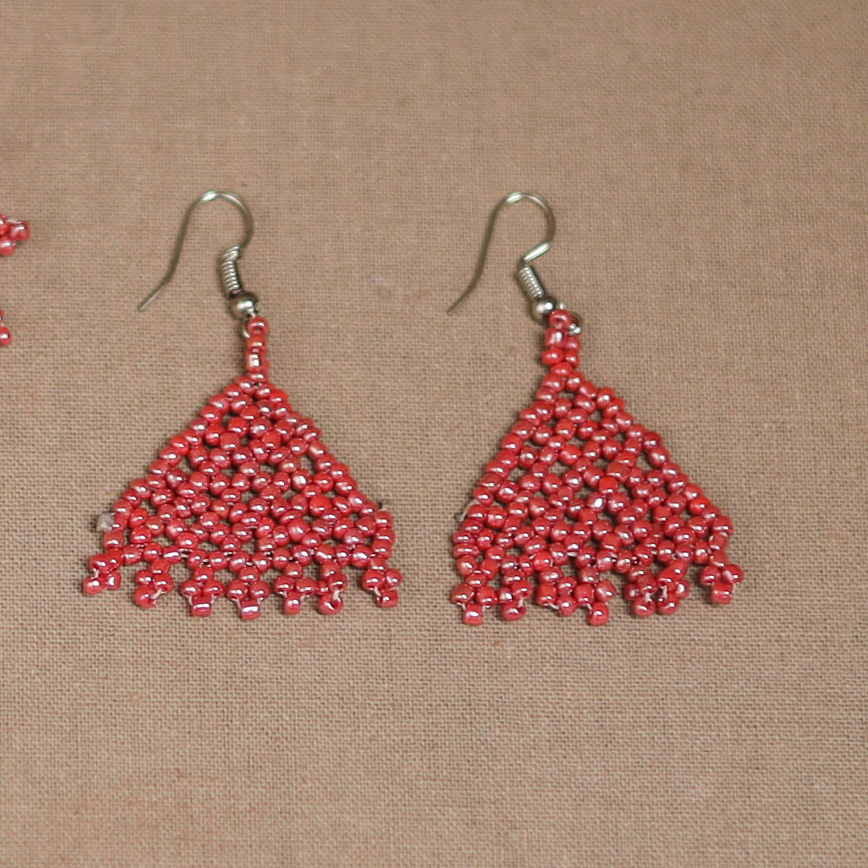 Pink - Handmade Beadwork Jaali Necklace Set 80