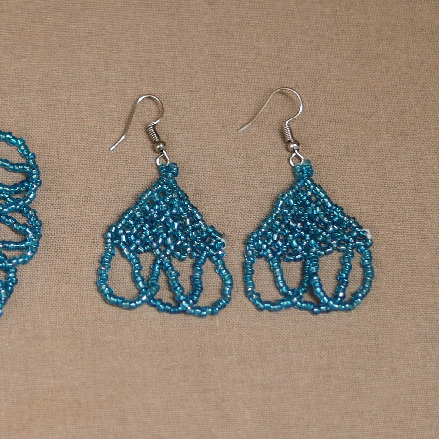 Blue - Handmade Beadwork Jaali Necklace Set 79