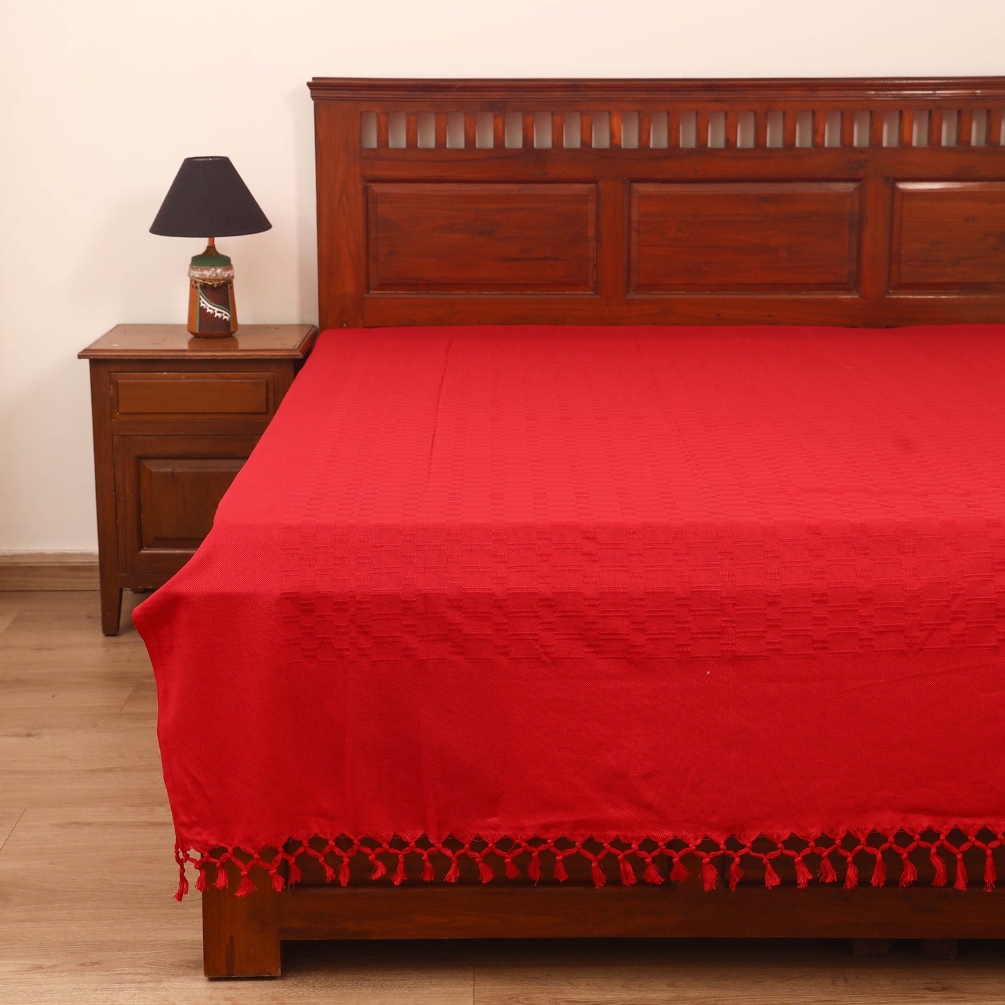 Bijnor Pure Handloom Cotton Single Bed Sheet (90 x 60 in) 75