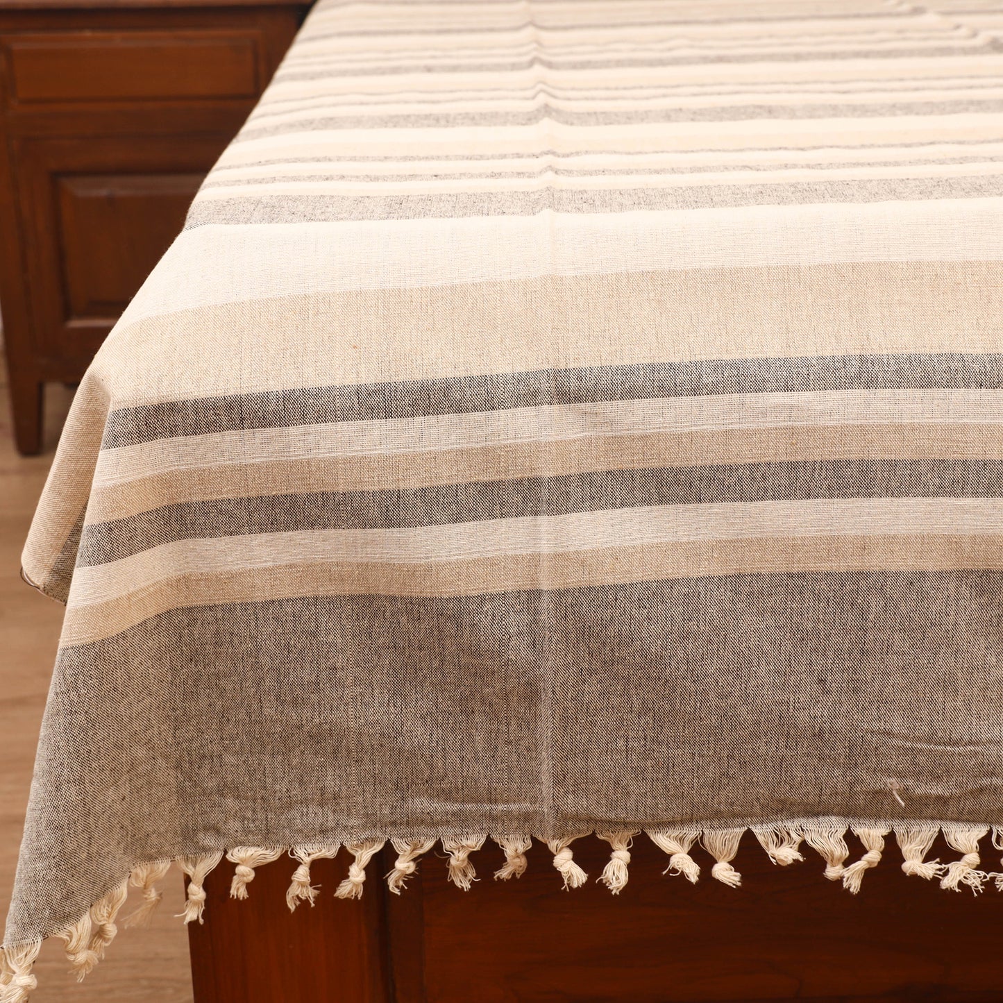 Bijnor Pure Handloom Cotton Single Bed Sheet (90 x 60 in) 89