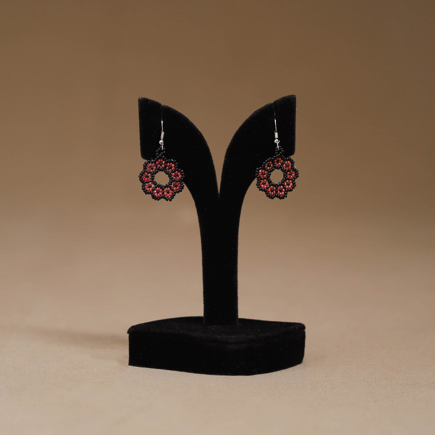 Black - Handmade Beadwork Earrings 51