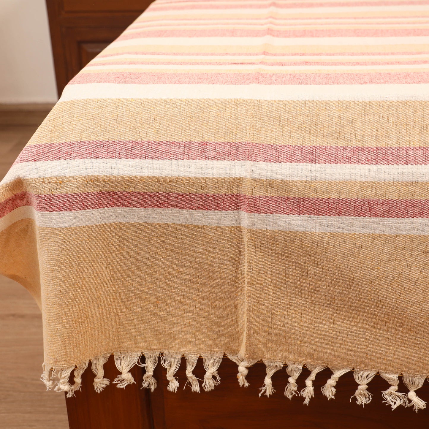 Bijnor Pure Handloom Cotton Single Bed Sheet (90 x 60 in) 94