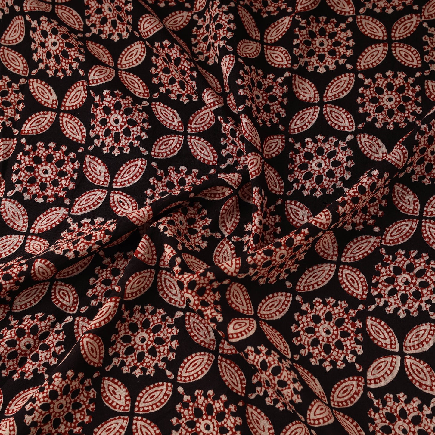 Pure Mul Cotton Natural Dyed Hand Block Bagh Print Fabric 18
