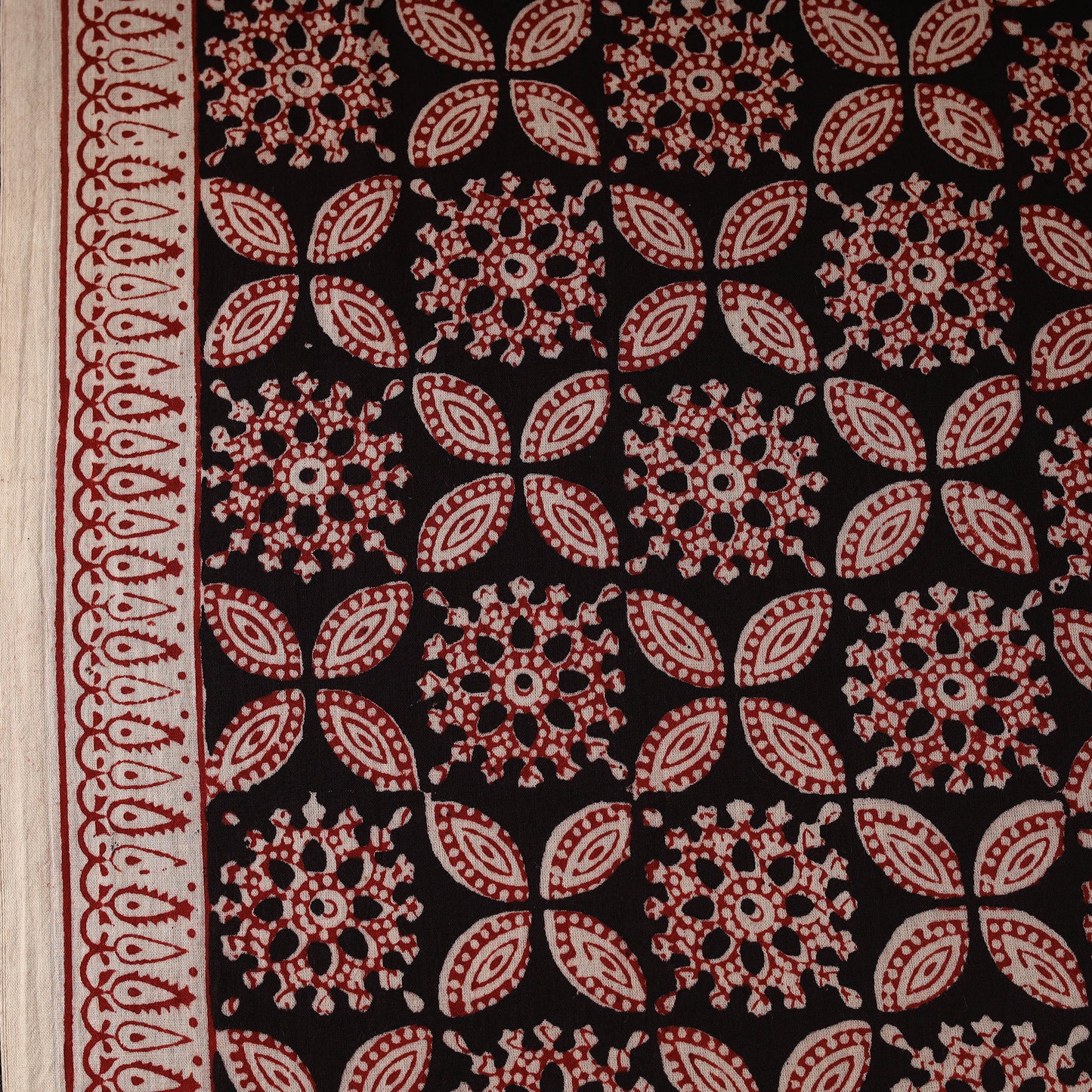Pure Mul Cotton Natural Dyed Hand Block Bagh Print Fabric 18