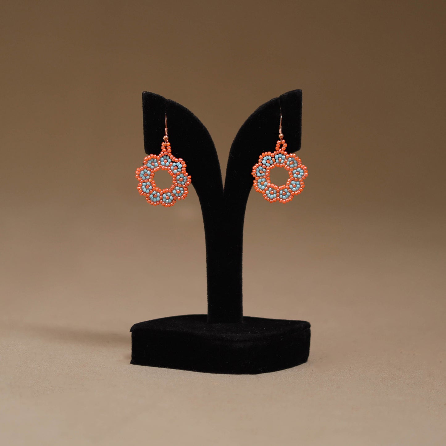 Orange - Handmade Beadwork Earrings 54