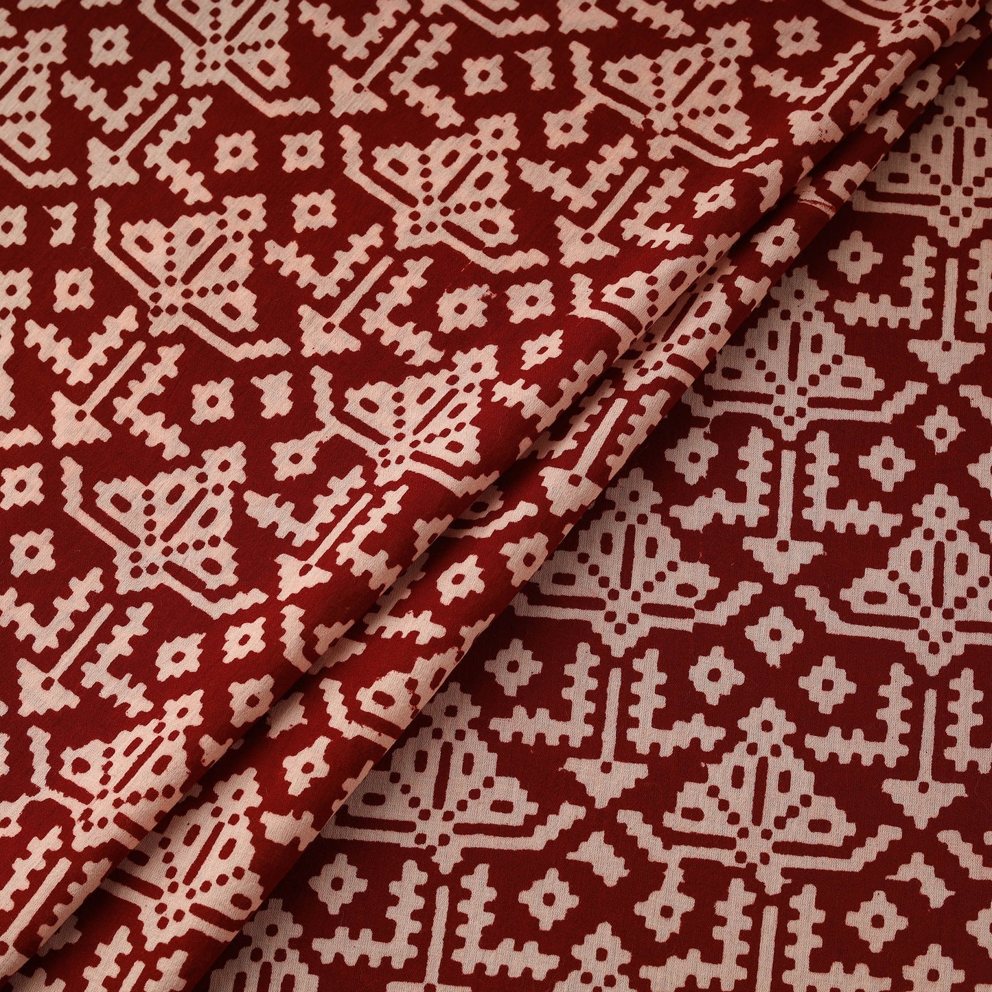 Pure Mul Cotton Natural Dyed Hand Block Bagh Print Fabric 16