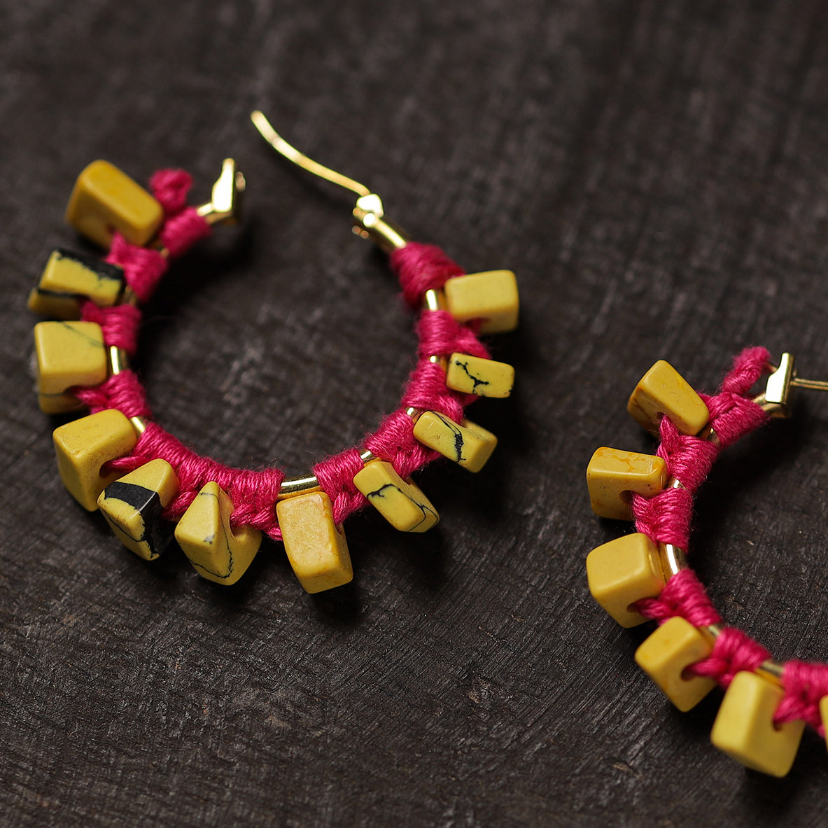 BuyAyat Handmade Thread & Stone Work Earrings 04 Online at iTokri.com