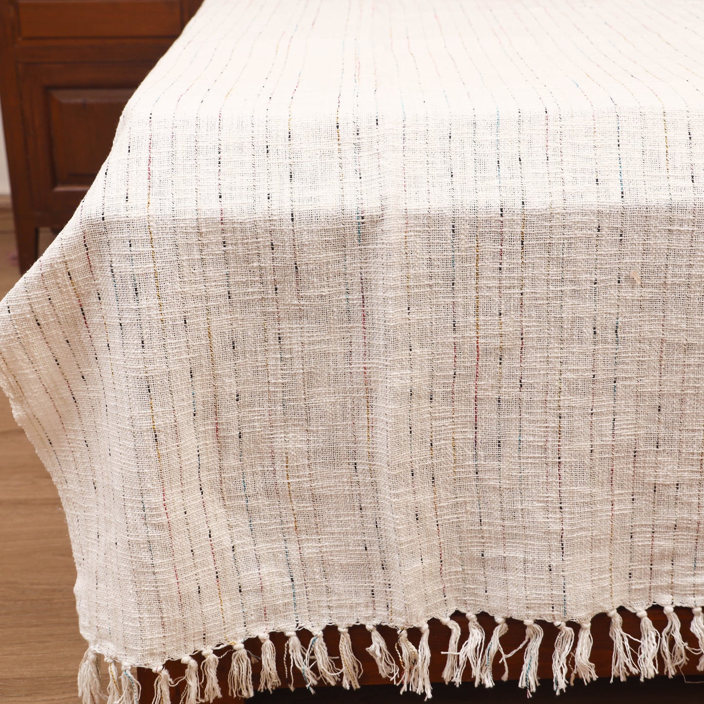 Bijnor Pure Handloom Cotton Single Bed Sheet (90 x 60 in) 101