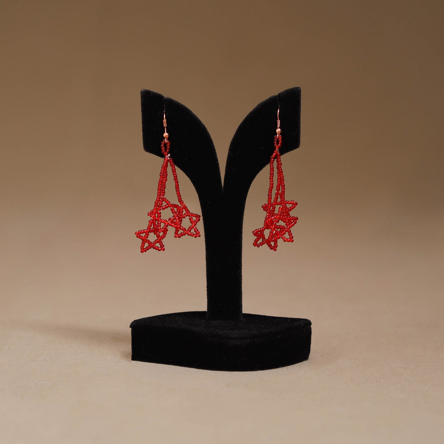 Red - Handmade Beadwork Earrings 71